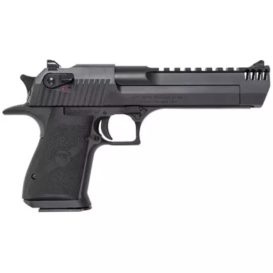 Magnum Research DE357IMB Desert Eagle Mark XIX 357 Mag 6″ with Muzzle Brake 9+1 Matte Black Carbon Steel Frame & Slide Black Rubber Grip