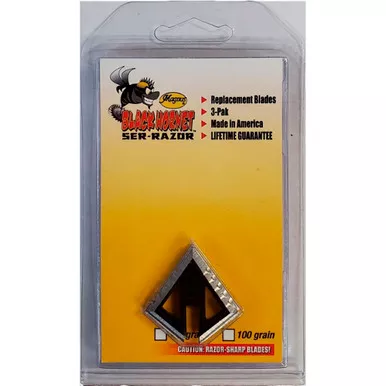Magnus BHS150MB Black Hornet Ser-Razor Replacement Blade, 4 Blade, 150 Grain, Black