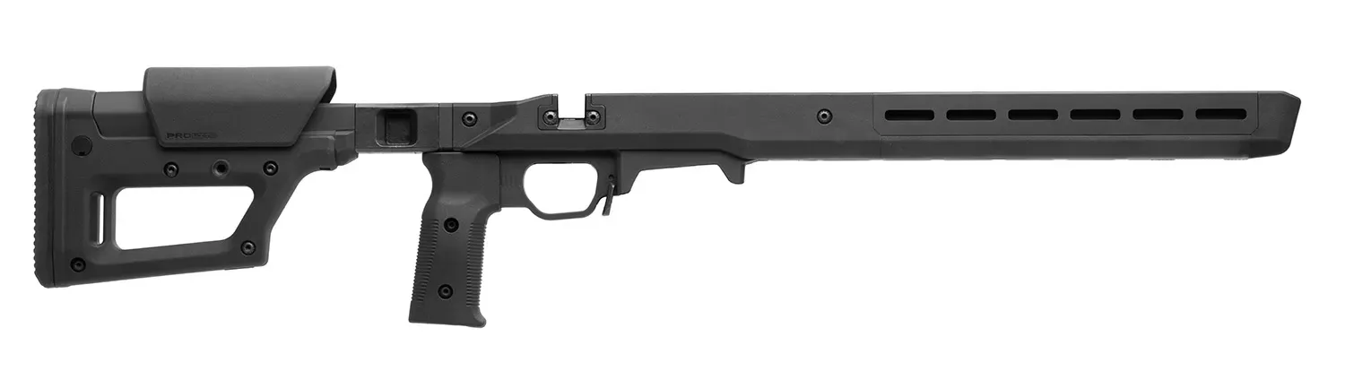 Magpul Pro 700 Lite SA Black Adjustable Synthetic Stock with Aluminum Chassis & Interchangeable Grips for Remington 700 Short Action Ambidextrous