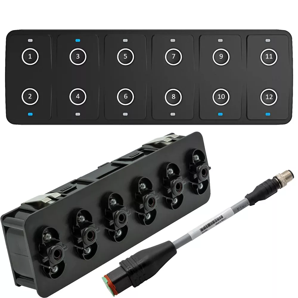 Maretron CKM12 Keypad w/CKM to NMEA 2000 Adapter Cable – 0.2M (Horizontal Orientation) [A3802-2]