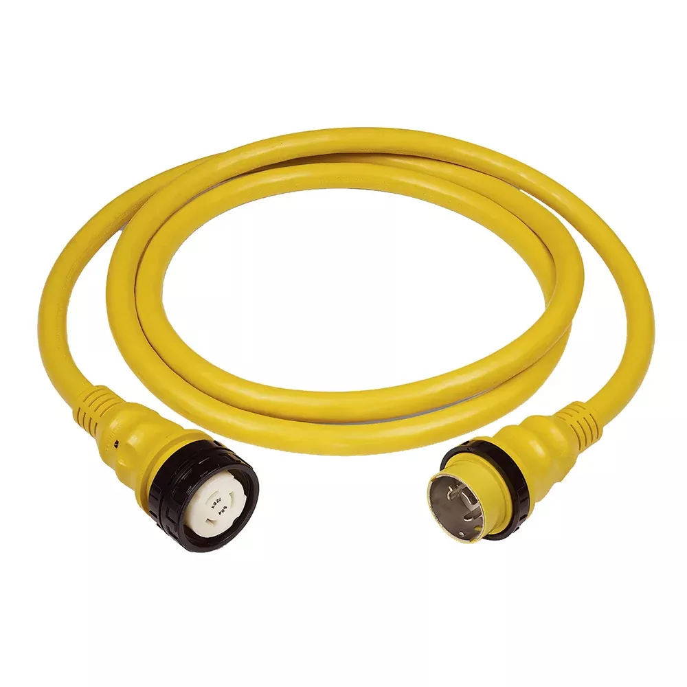 Marinco PowerCord Plus Cordset – 50AMP – 125/250V – 75′ – Yellow [6152SPP-75]