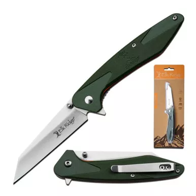 Master Cutlery Hinterland Folding Knife 3.25" Blade Wharncliffe Green
