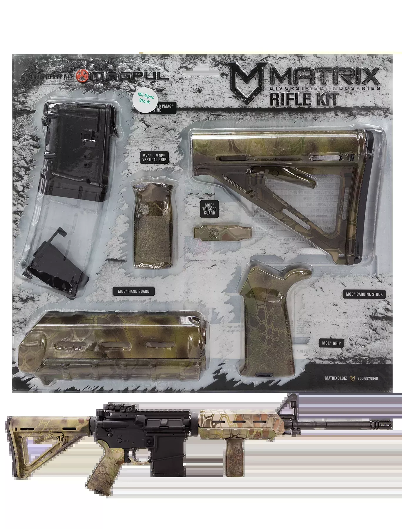 Matrix Diversified Ind Magpul Carbine Accessory Kit, Mdi Magcom61-km Kryptek Mandrake 10r