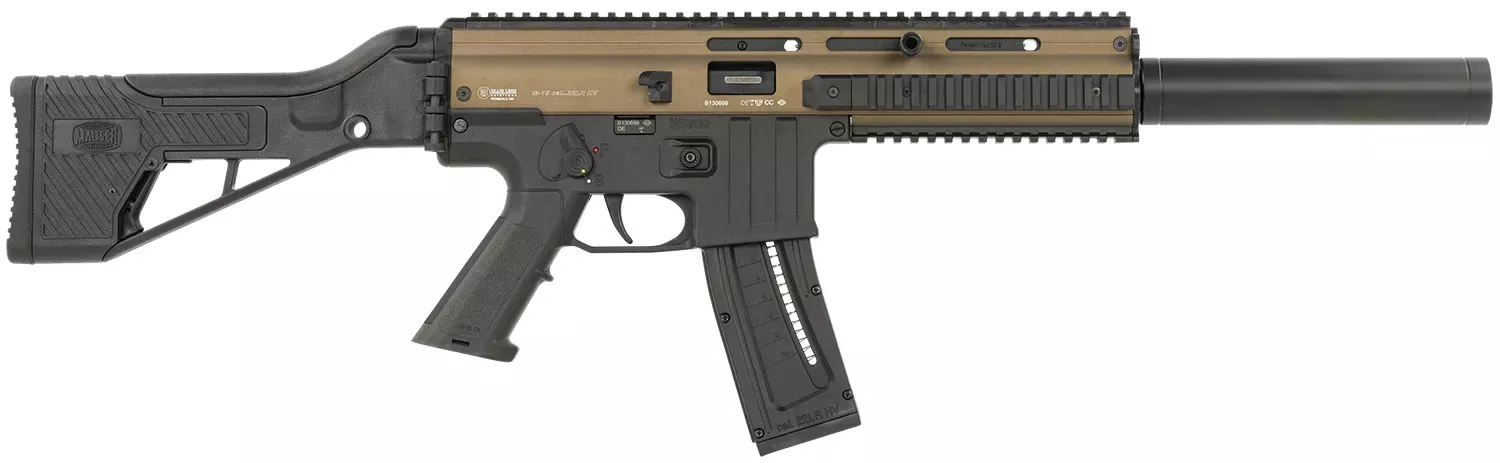 Mauser M-15 SD 22 LR Rifle 16.50″ Black/Bronze 4150025