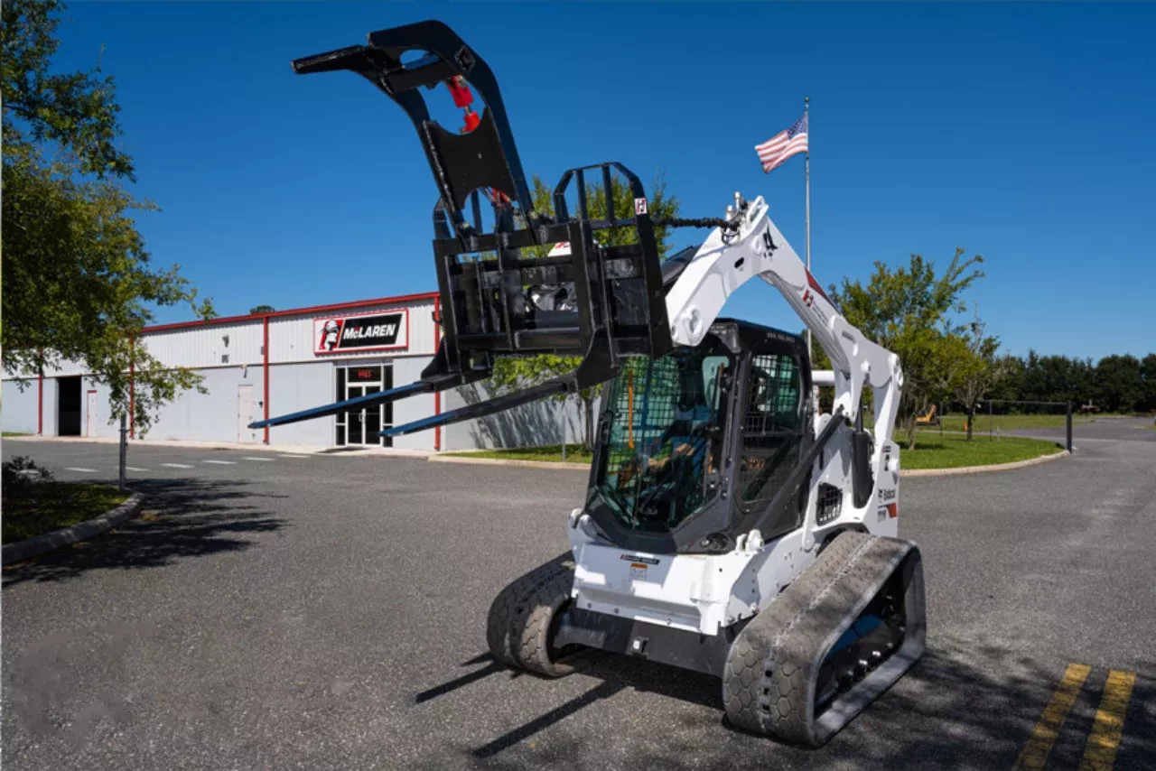 McLaren Industries Pallet Fork Grapple Thumb | 48″ Frame | 15 To 25 GPM | For Skid Steer