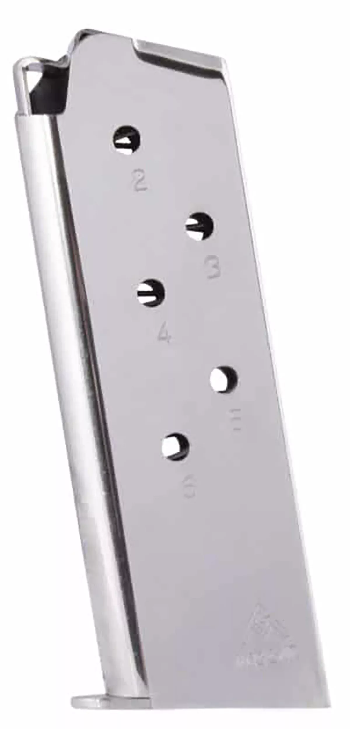 Mec-gar Magazine 1911 Officers - .45acp 6rd Nickel
