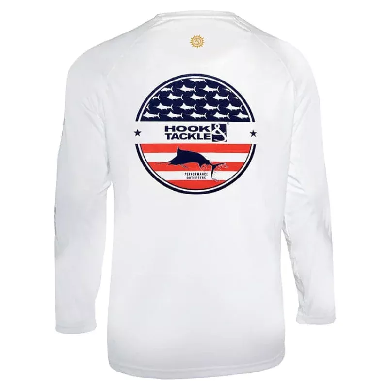 Men’s Fins & Stripes L/S UV Fishing Shirt