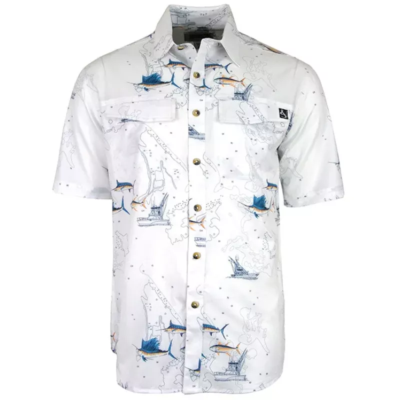 Men’s Marine Charts UV Vented Fishing Shirt