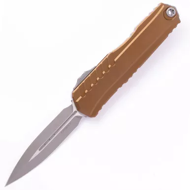 Microtech Cyper II D/E Apocalyptic Standard Tan 3.55" OTF