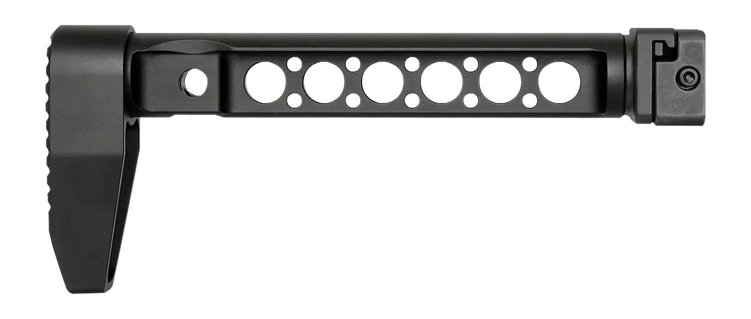 Midwest Industries Buttstock with Folding AdaptorBlack Steel with Minimalistic Butt Plate