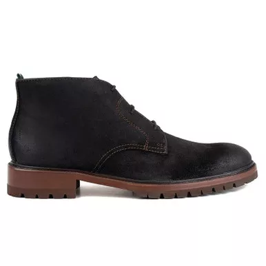 MILWAUKEE Boots Men's Whitnall Lug Sole Black Suede Chukka Boots (20523-001)