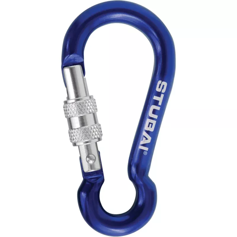 Minikarabiner Screw Gate Blue
