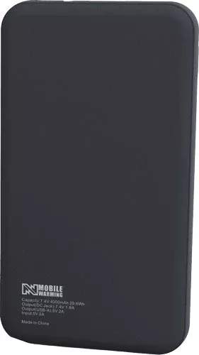 Mobile Warming 7.4v Battery & – Cable Black W/usb 4000mah