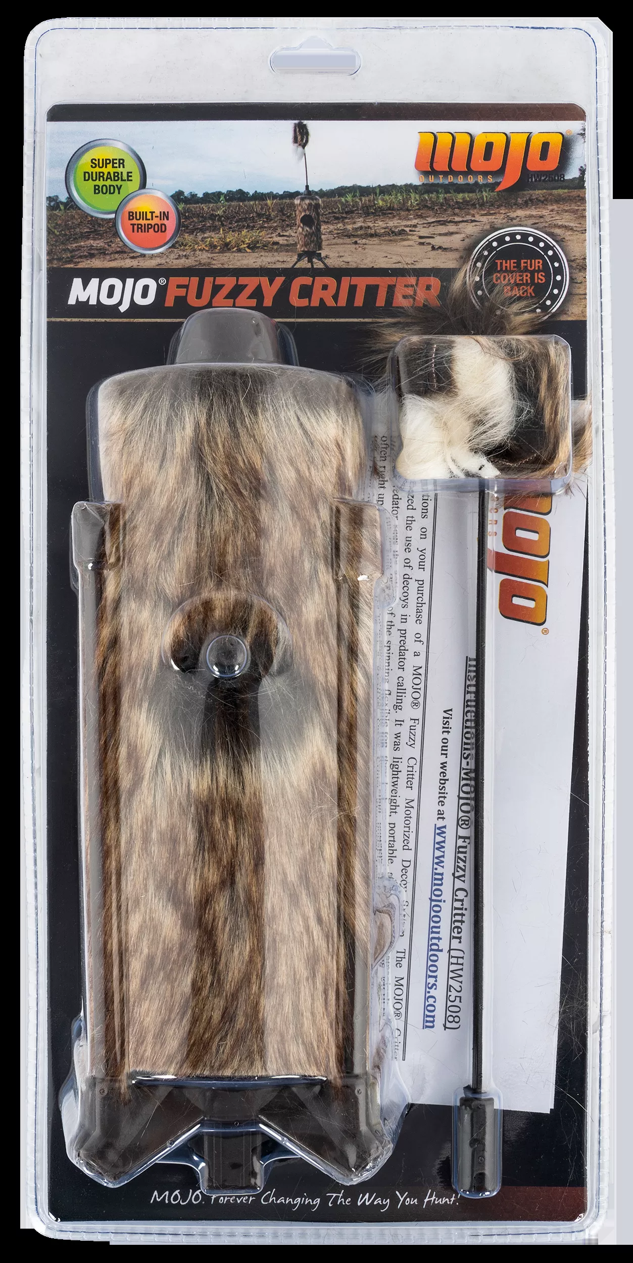 Mojo Outdoors Fuzzy CritterPredator Species Features Built-In Tripod