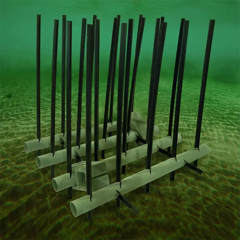 MossBack Fish Habitat Reed Mat | 60″ x 60″ x 60″ Dense Cover Structure | Biologist-Designed | For Multi-Species Fishing & Spawning Protection in Ponds & Lakes