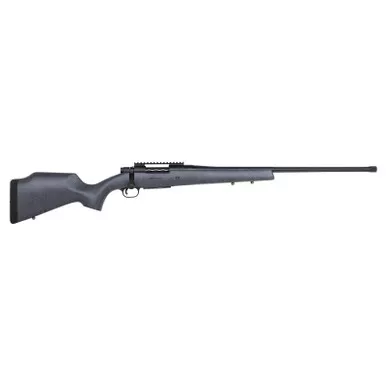 Mossberg 28104 Patriot Long Range Hunter 6.5 PRC Caliber with 4+1 Capacity, 24" Threaded/Fluted Barrel, Matte Blued Metal Finish & Sniper Gray Fixed Monte Carlo Stock Right Hand (Full Size)
