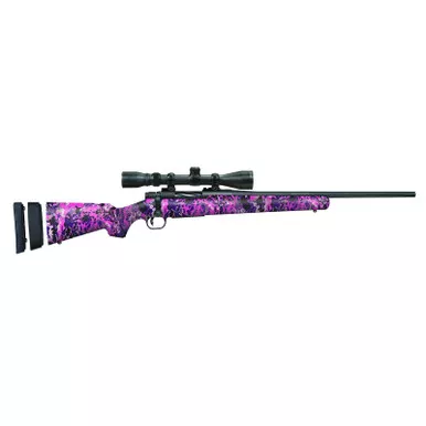 Mossberg 28145 Patriot Super Bantam 308 Win Caliber with 5+1 Capacity, 20" Fluted Barrel, Matte Blued Metal Finish & Muddy Girl Wild Synthetic Stock Right Hand (Youth) Includes 3-9x40mm Scope