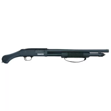 Mossberg 51600 590S Shockwave Full Size Frame 12 Gauge Pump 3" 10+1 18.50" Matte Blued Steel Barrel, Black Anodized Stainless Steel Receiver, Black Raptor Birdshead Grip