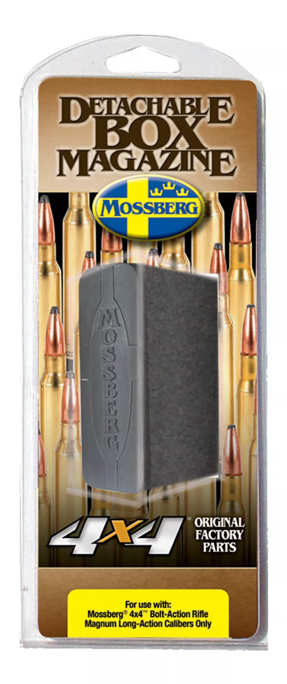 Mossberg Patriot 3rd Drop Box Magazine, For Use w/Mossberg Patriot & 4x4 Models 7mm Rem Mag, .338 Win Mag, .300 Win Mag Calibers Only, Magnum/Long Action