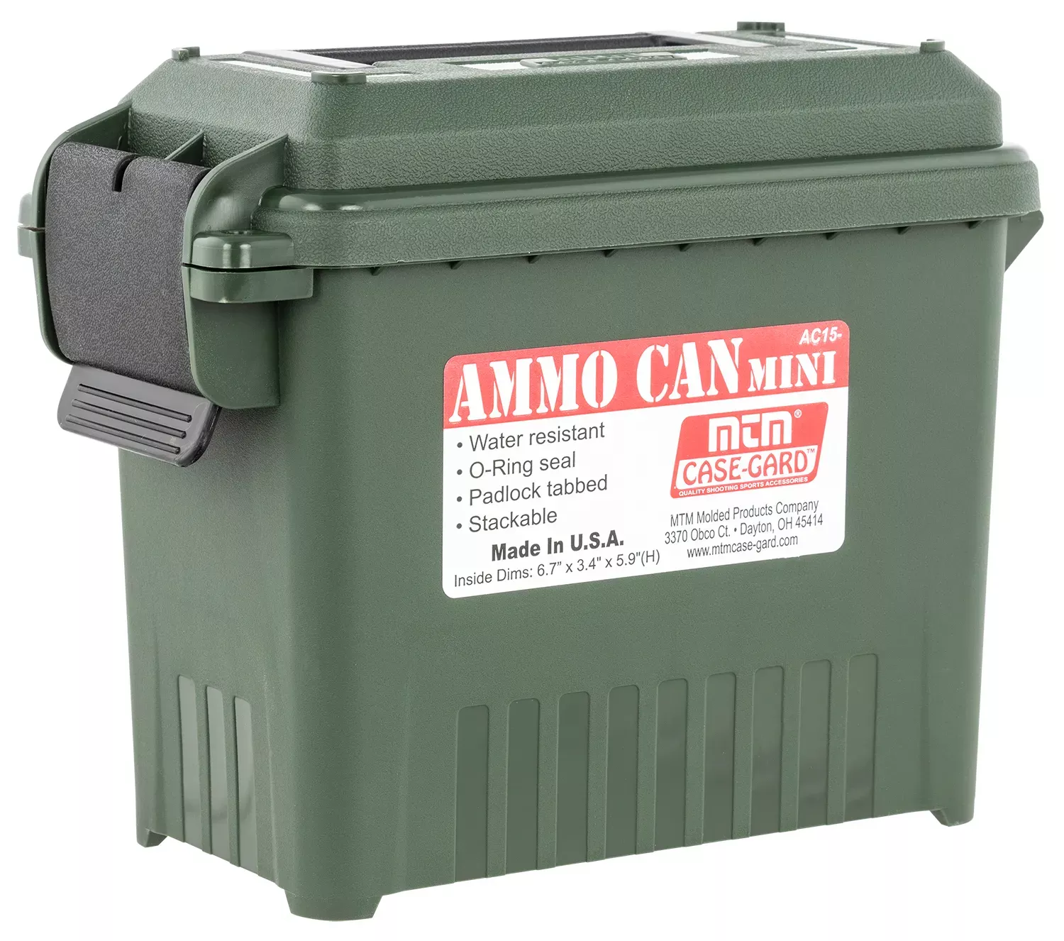 MTM Case-Gard Ammo Can Mini Multi-Caliber Forest Green Plastic