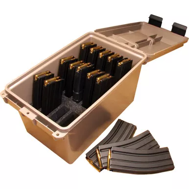 MTM TMC15 Tactical Magazine Can for 15 AR-15 5.56mm, Tan, 30 Round
