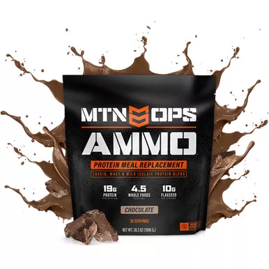 MTN OPS 1014 Ammo Whey Protein Meal Replacement, Chocolate