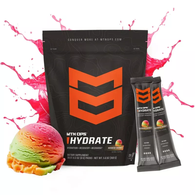 MTN Ops Hydrate Rainbow Sherbet Trail Packs – 20ct