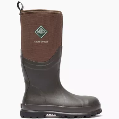 MUCK BOOT COMPANY Men's Chore Cool Steel Toe Brown Tall Boots (CSCT-STL)