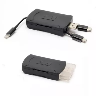 Muddy 4-IN-1 SD Card Reader Connects to Most Devices Black