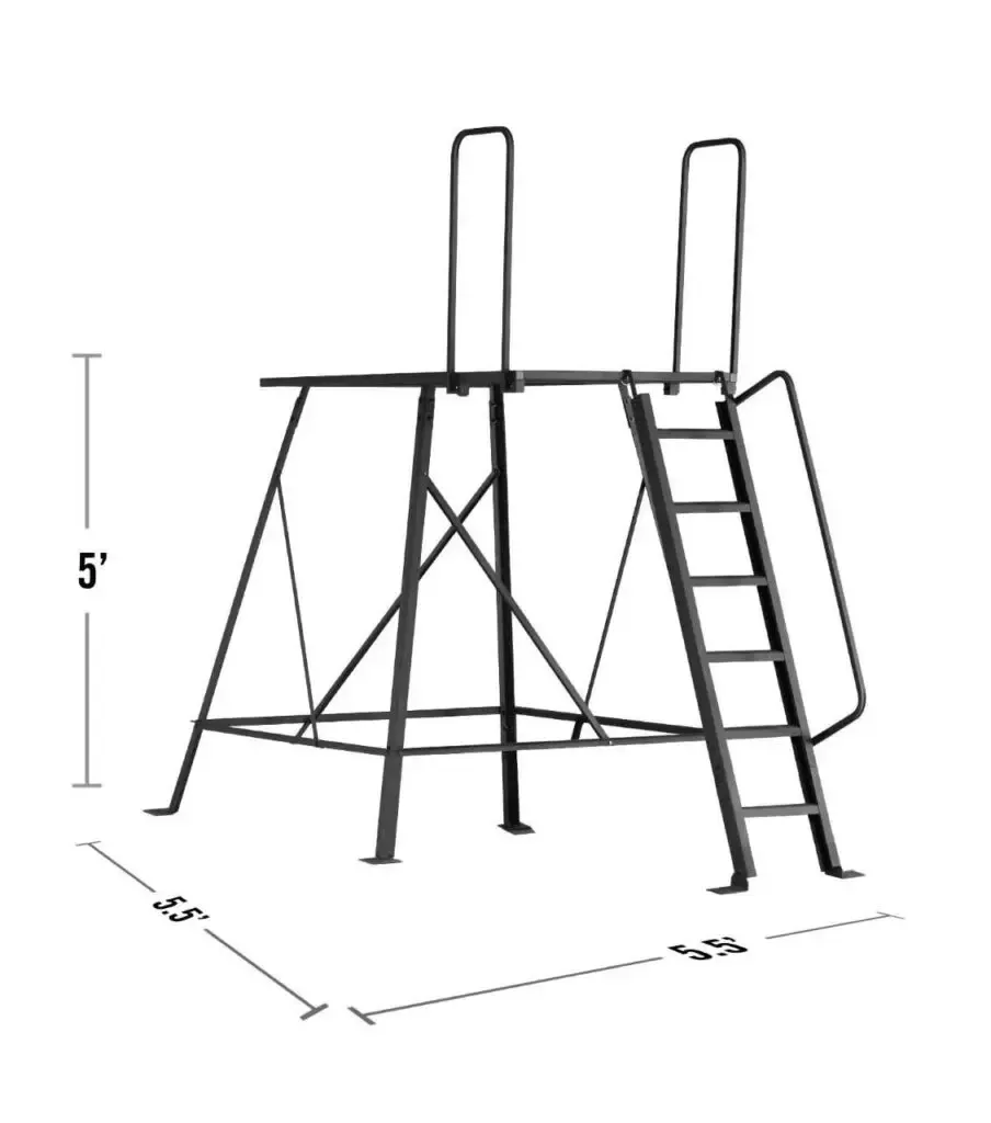 Muddy | Elite Tower | MUD-BBT500 | 5′ Elevated Stand | 250 lb Capacity | Powder-Coated Steel | For Box Blind Elevation & Hunting Visibility