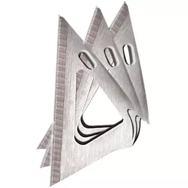 Muzzy 381 Merc Replacement Blades, 3 Blade, Silver, 9 Pack