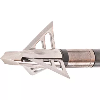 Muzzy 490 Trocar TI Fixed Blade Broadheads, 1.25 Inches, 100 Grain, Grey, 3 Pack