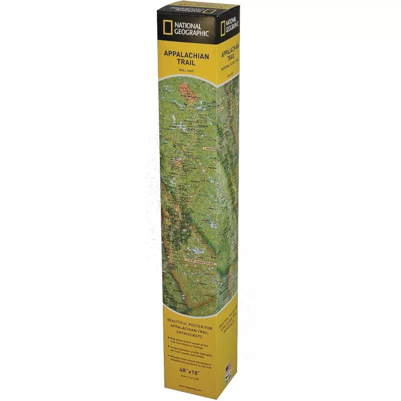 National Geographic Appalachian Trail Wall Map Book Edition