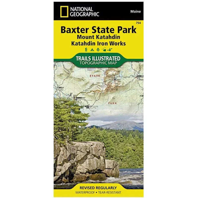 National Geographic Ba X Ter St Prk/Mt Katahdin #754 – Educational Map and Guide
