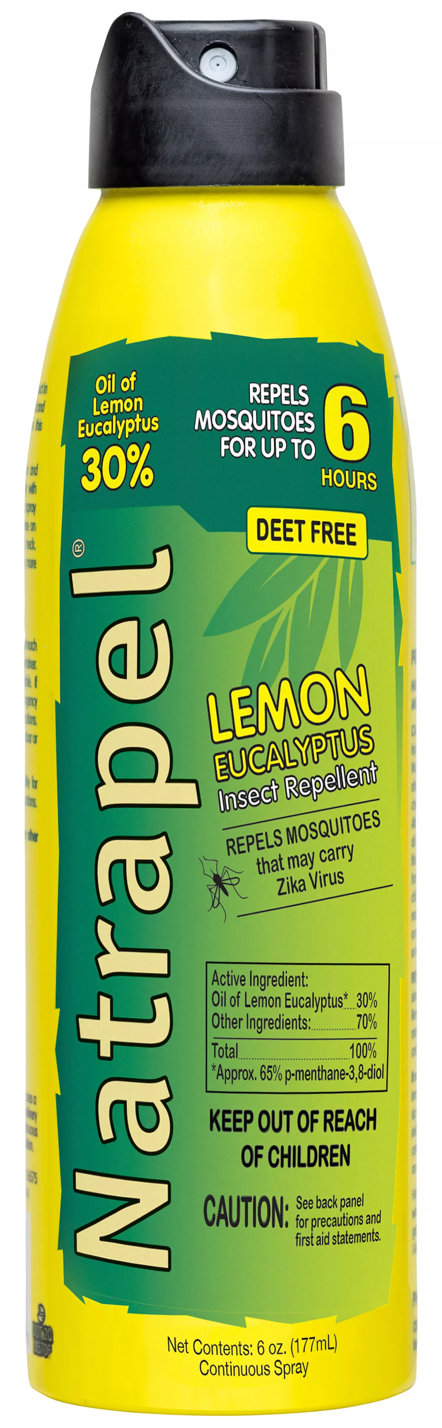 Natrapel Lemon Eucalyptus 6 oz Aerosol Repels Ticks Effective Up to 6 hrs