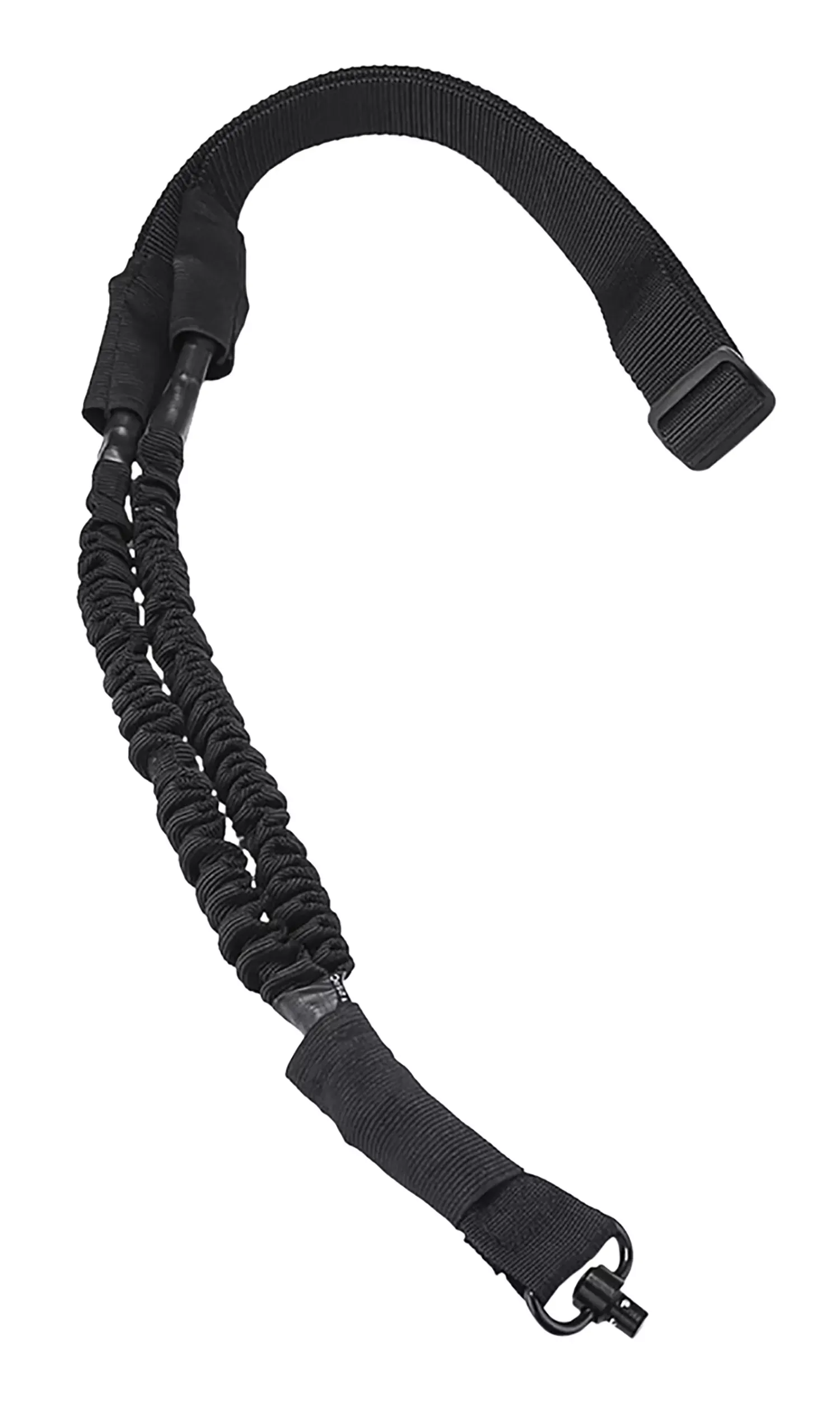 NcStar 1 Point Sling 1.50" 46"-64" Adjustable Bungee Black Nylon Strap w/Elastic Shock-Cord