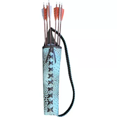 Neet 08700 Alligator Embossed Back Quiver, 18.5 Inches, Turquoise, Right Hand