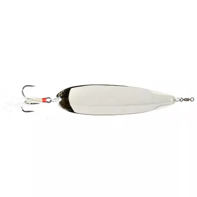 Nichols Lures Ben Parker Magnum Flutter Spoon 3 1/2 oz. Silver Chrome