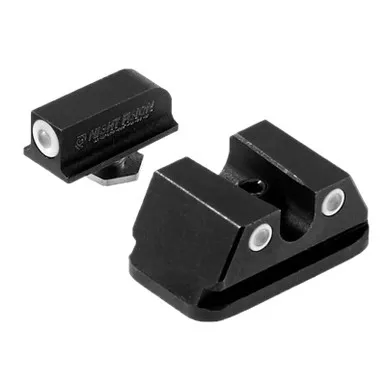 NIGHT FISION White Front Ring/U Notch White Rear Rings Night Sight Set For Walther PPQ/PDP/PPQ M2 (WAL-276-007-WGWG)