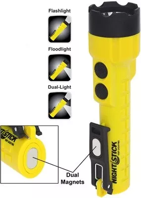 Nightstick X-series Dual-light – W/magnet Yellow 3aa Batteries