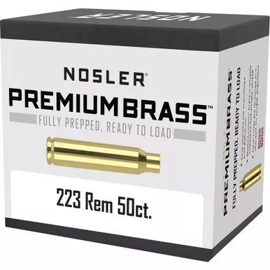 Nosler 10070 Custom Brass .223 Remington, Brass, 50 Pack
