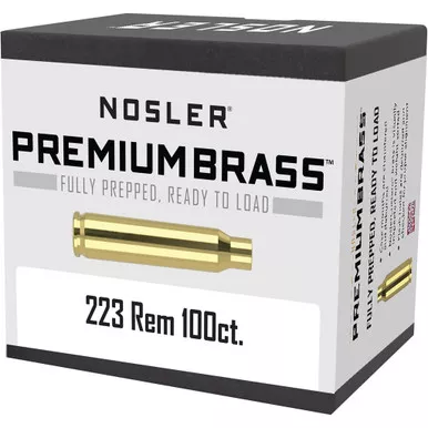 Nosler 10098 Custom Brass .223 Remington, Brass, 100 Pack