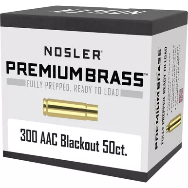 Nosler 45123 Custom Brass .300 Blackout, Brass, 50 Pack