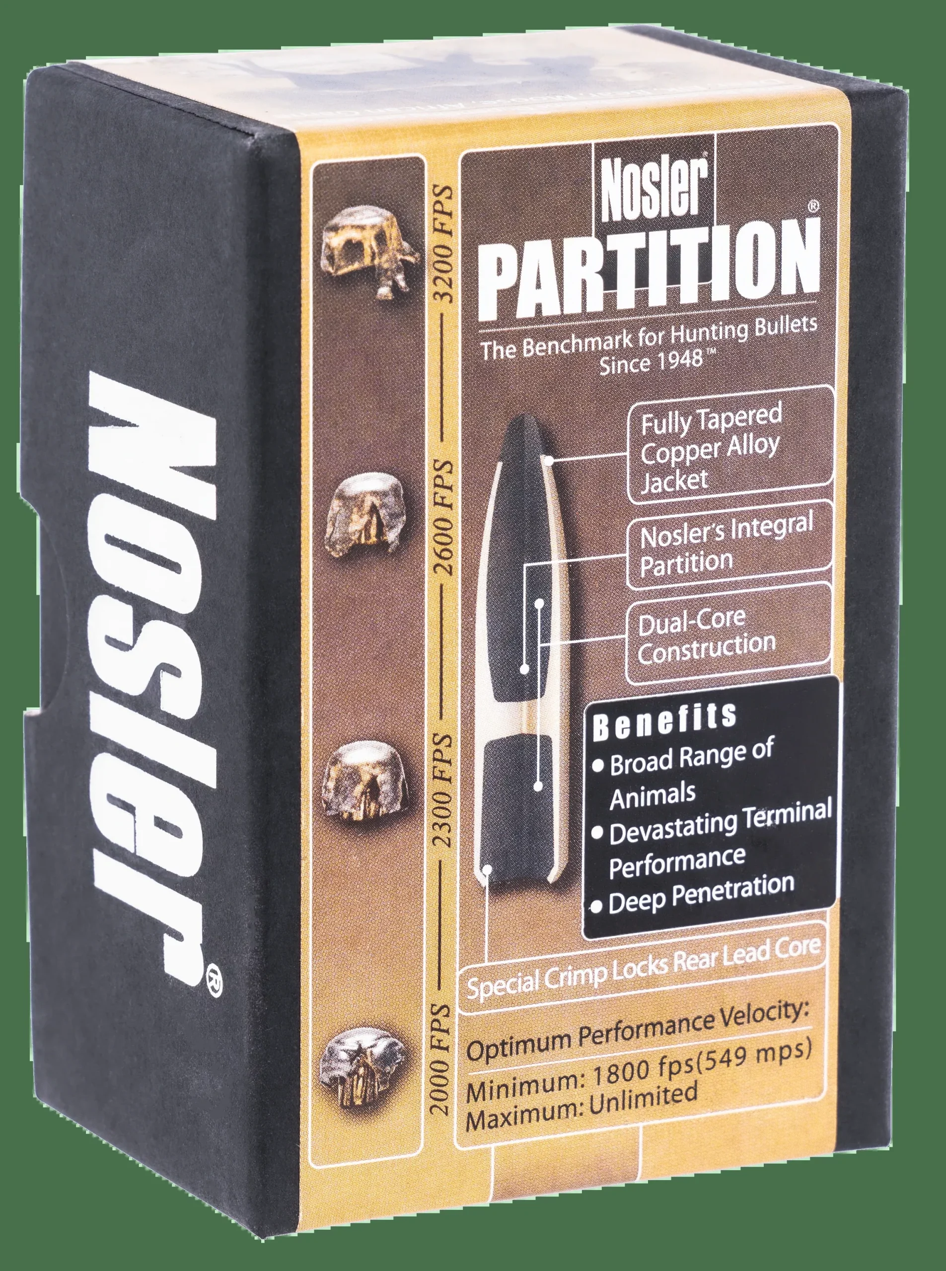 Nosler Partition Bullets .30 Cal. 165 Gr. Spitzer Point 50 Pk.