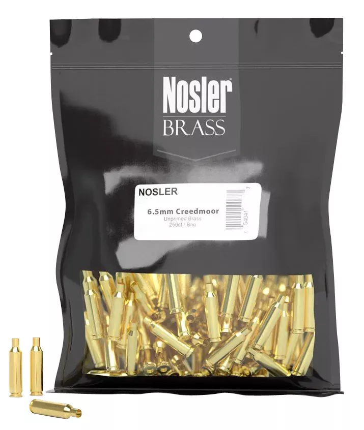 Nosler Premium Brass Unprimed Cases 6.5 Creedmoor Rifle Brass 100 Per Box