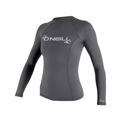 O'NEILL Women's Basic 50+ Graphite Long Sleeve Rashguard (3549-009)