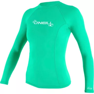 O'NEILL Women's Basic 50+ L/S XL Seaglass Rash Guard (3549-253-XL)