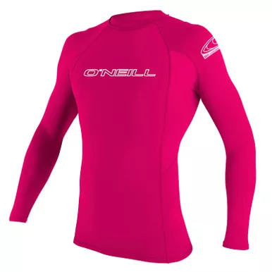 O'NEILL Youth Basic Skins 50+ Watermelon Long Sleeve Rash Guard (3346-182)