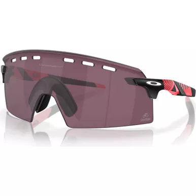 OAKLEY Encoder Strike Vented Giro Pink Stripes Frame/Prizm Road Black Lenses Sunglasses (OO9235-1639)