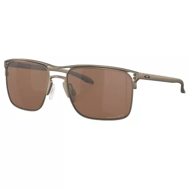 OAKLEY Holbrook Ti Sunglasses with Satin Pewter Frame and Prizm Tungsten Polarized Lens (OO6048-857)